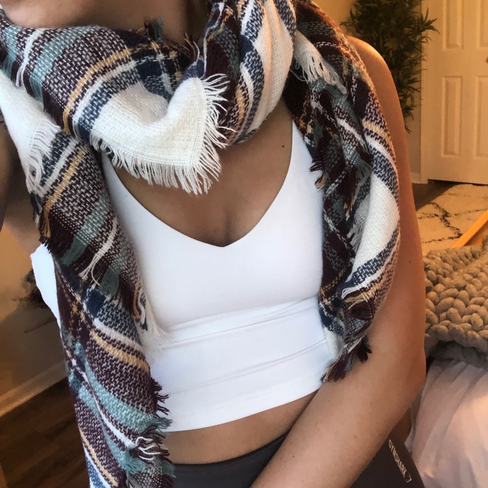 Plaid Wrap-Around Scarf